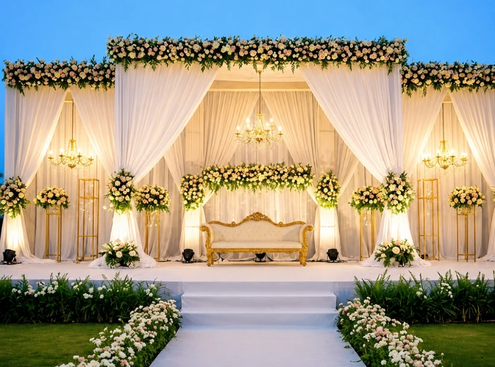 Wedding Reception Stage Decoration in Chennai